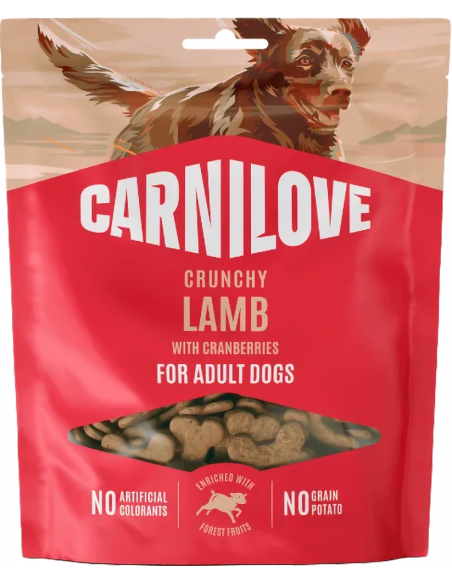 Carnilove Dog Crunchy Snack Cordero con Arándanos Rojos