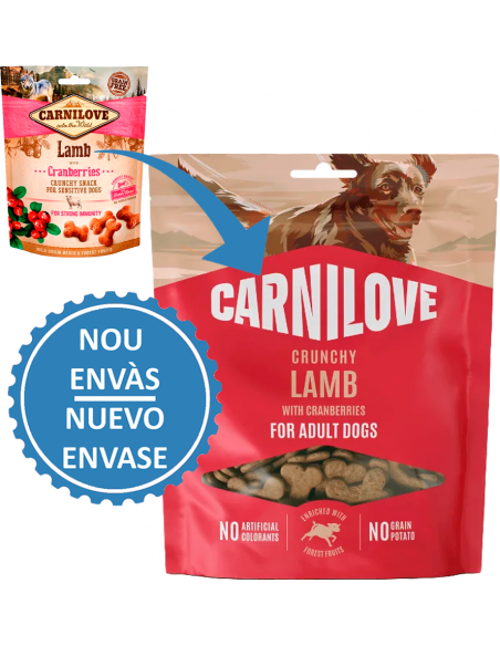 Carnilove Dog Crunchy Snack Xai amb Nabius Vermells